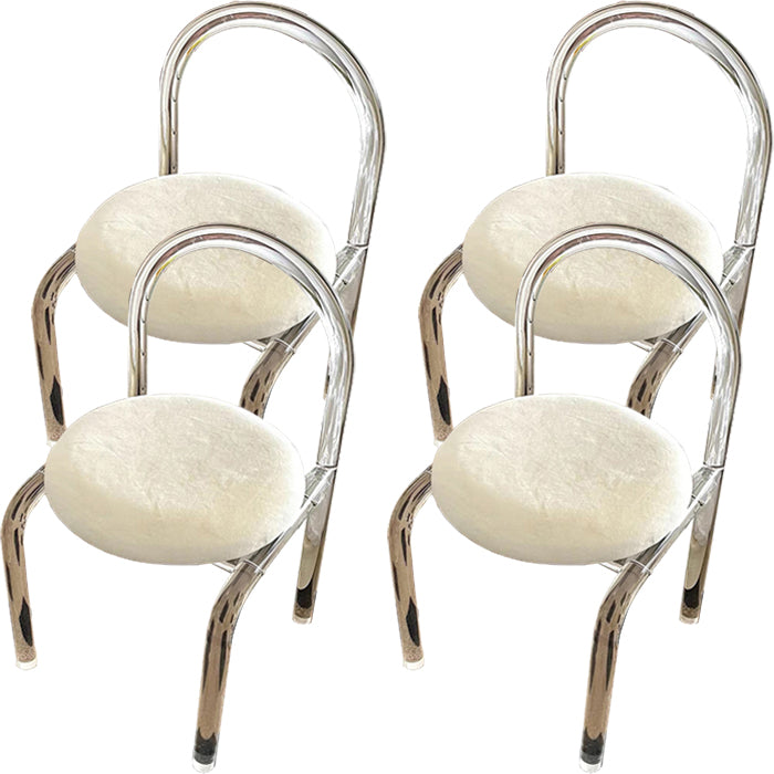 Nordic Style Transparent Acrylic Dining Chair with Upholstered for Home