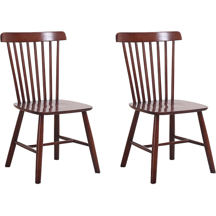Contemporary Rubber Wood Armless Windsor Dining Chair for Restaurant
