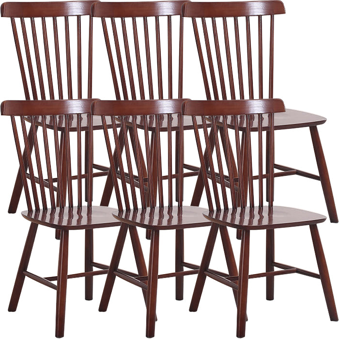 Contemporary Rubber Wood Armless Windsor Dining Chair for Restaurant