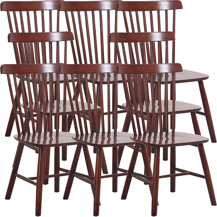 Contemporary Rubber Wood Armless Windsor Dining Chair for Restaurant