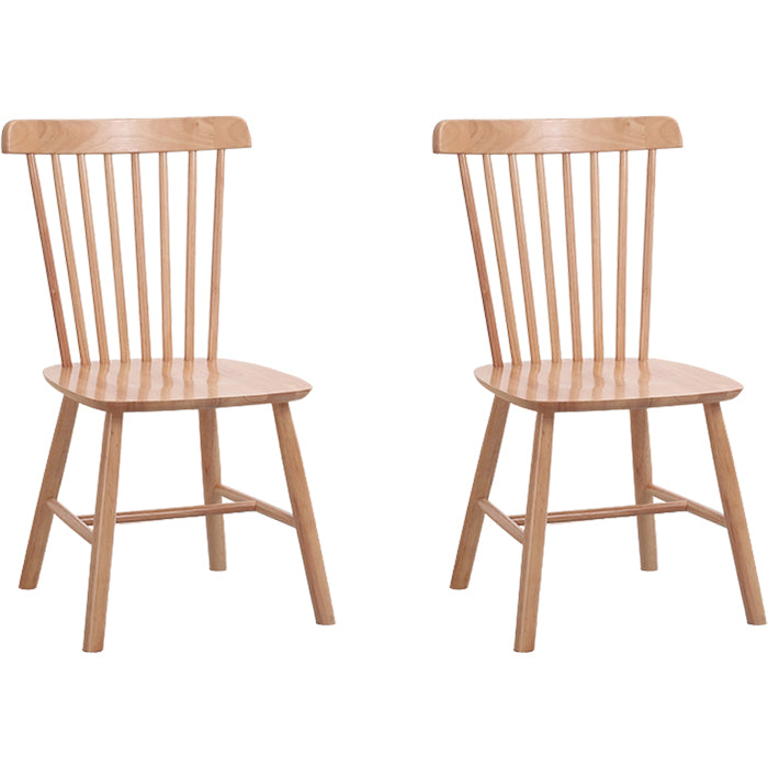 Contemporary Rubber Wood Armless Windsor Dining Chair for Restaurant