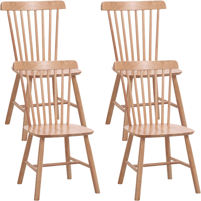 Contemporary Rubber Wood Armless Windsor Dining Chair for Restaurant