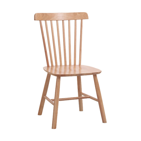 Contemporary Rubber Wood Armless Windsor Dining Chair for Restaurant