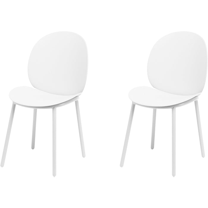 Contemporary Plastic Armless Parson Chair for Home in Matte Finish
