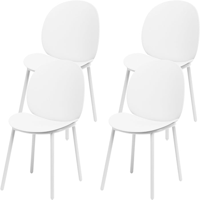 Contemporary Plastic Armless Parson Chair for Home in Matte Finish