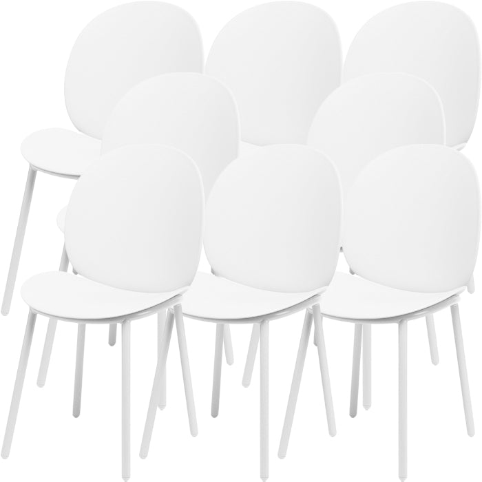 Contemporary Plastic Armless Parson Chair for Home in Matte Finish