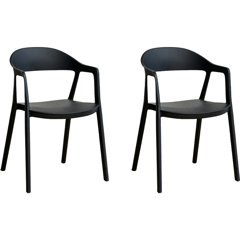 Nordic Style Matte Finish Plastic Armless Dining Chair for Home