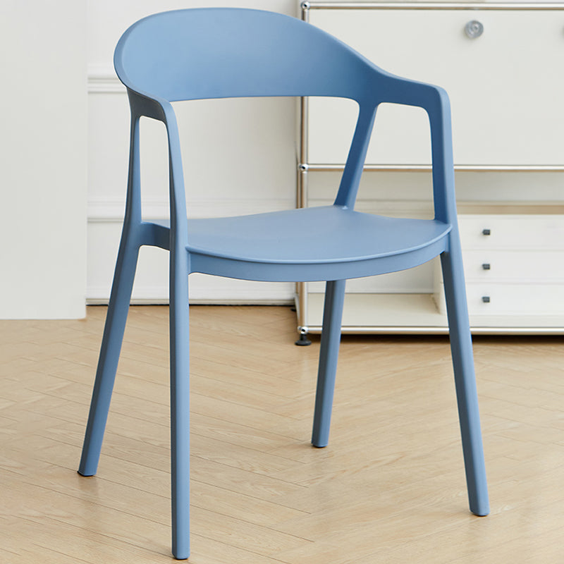 Nordic Style Matte Finish Plastic Armless Dining Chair for Home