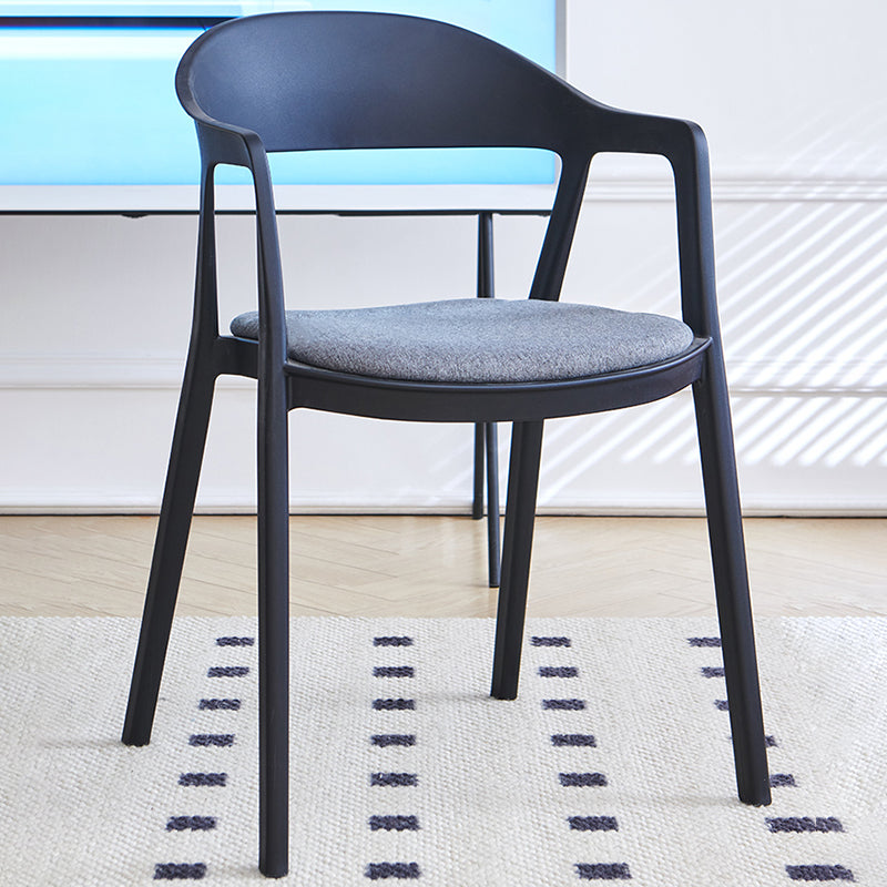 Nordic Style Matte Finish Plastic Armless Dining Chair for Home