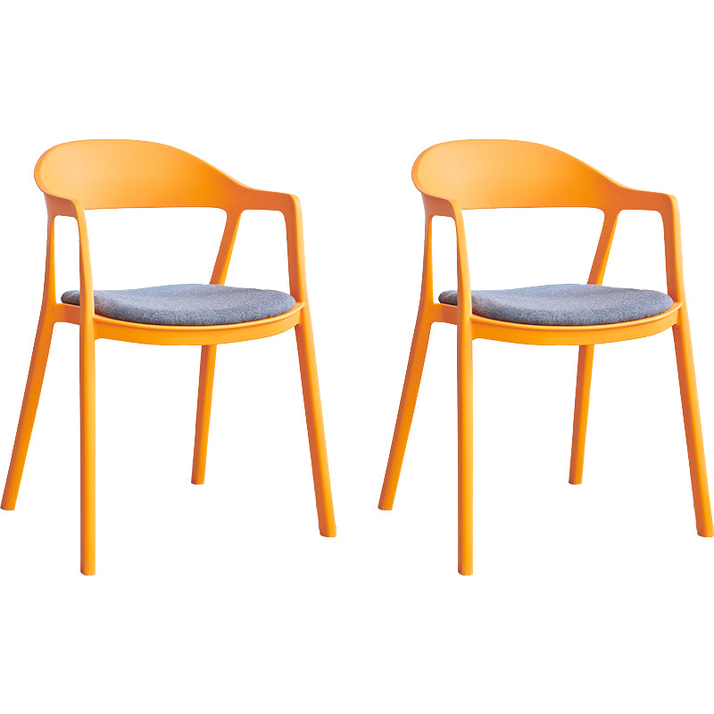 Nordic Style Matte Finish Plastic Armless Dining Chair for Home