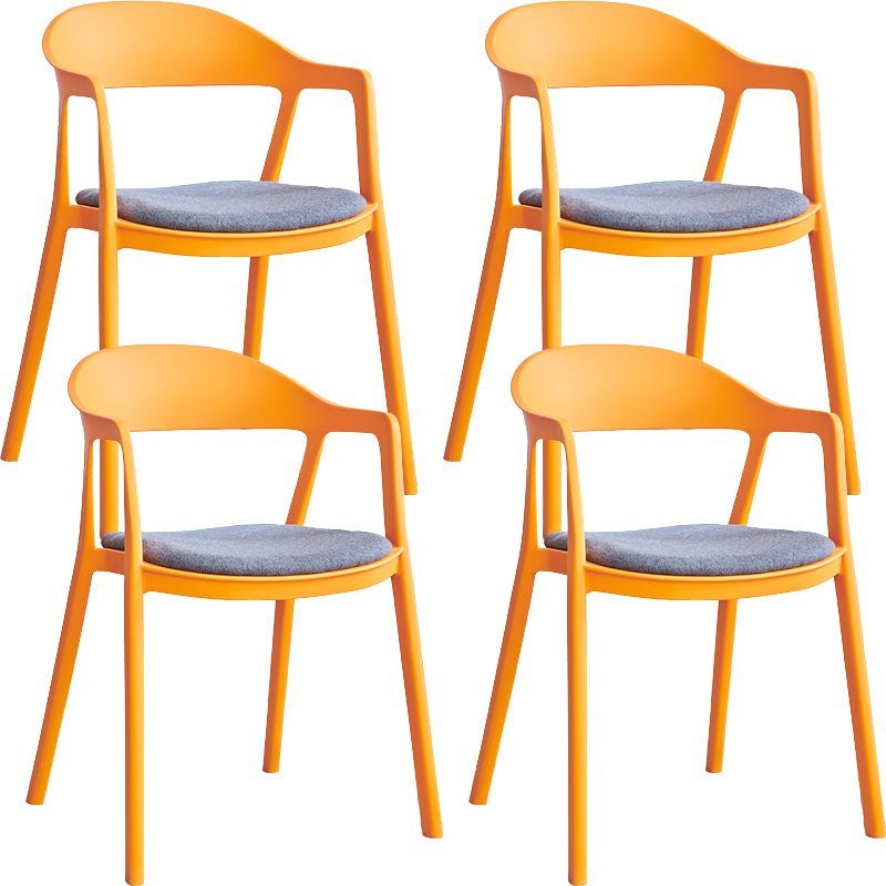 Nordic Style Matte Finish Plastic Armless Dining Chair for Home