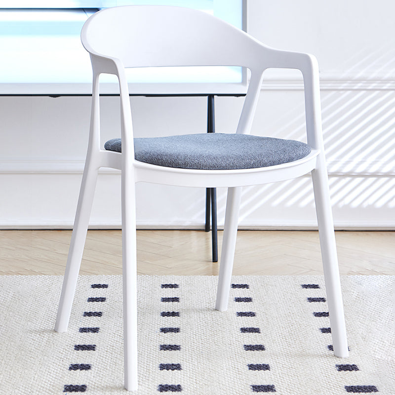 Nordic Style Matte Finish Plastic Armless Dining Chair for Home