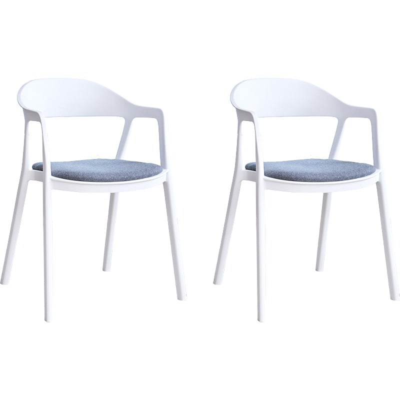 Nordic Style Matte Finish Plastic Armless Dining Chair for Home