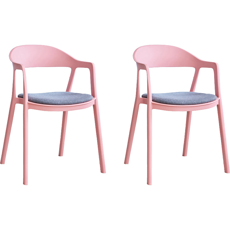 Nordic Style Matte Finish Plastic Armless Dining Chair for Home
