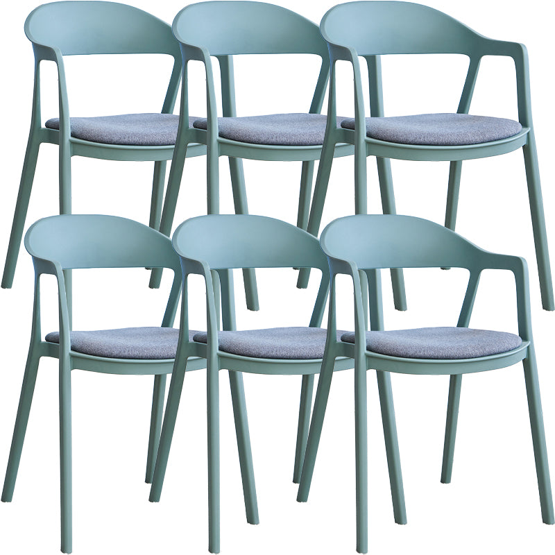 Nordic Style Matte Finish Plastic Armless Dining Chair for Home
