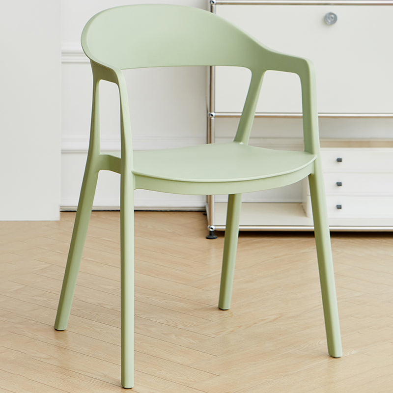 Nordic Style Matte Finish Plastic Armless Dining Chair for Home