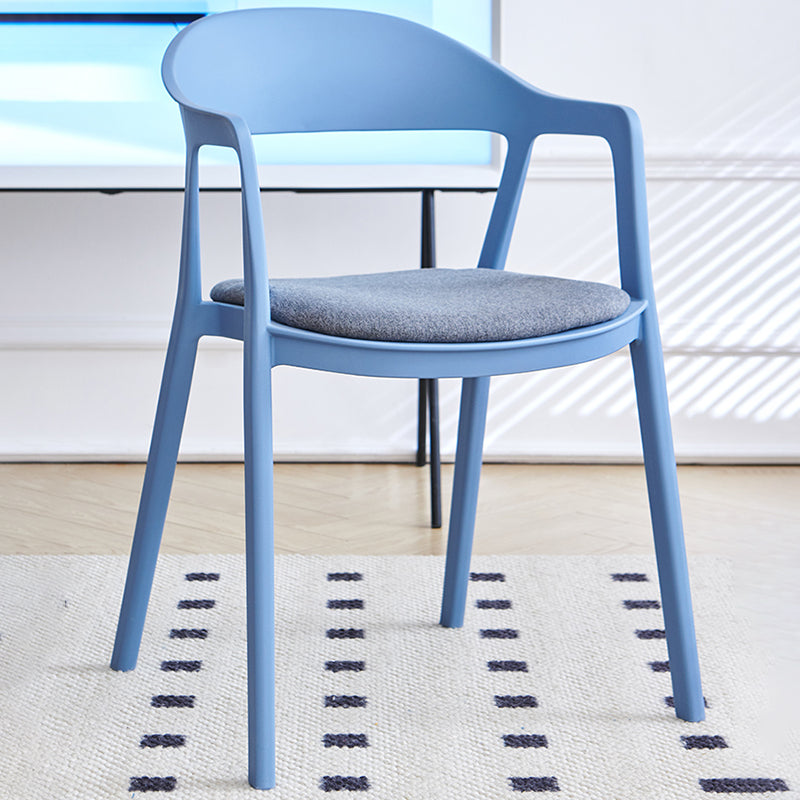 Nordic Style Matte Finish Plastic Armless Dining Chair for Home
