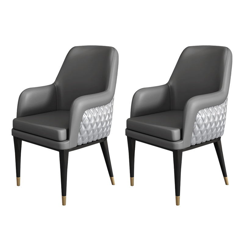 Luxury Style Metal Chair Solid Back Dining Kitchen Arm Chair for Dining Room