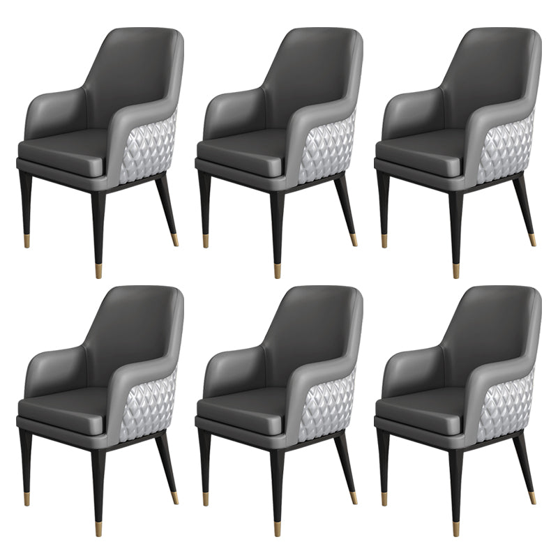 Luxury Style Metal Chair Solid Back Dining Kitchen Arm Chair for Dining Room
