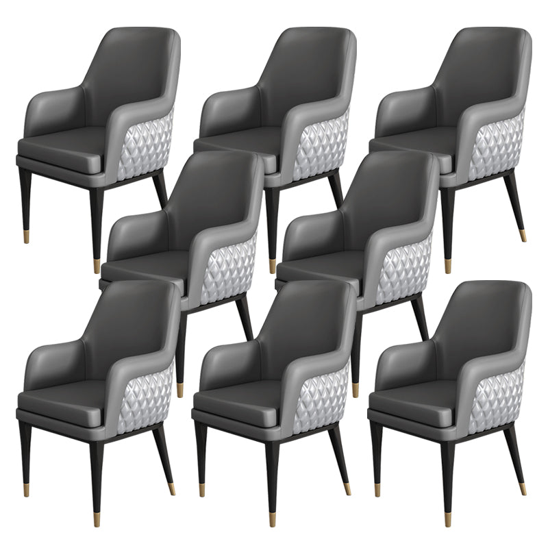 Luxury Style Metal Chair Solid Back Dining Kitchen Arm Chair for Dining Room