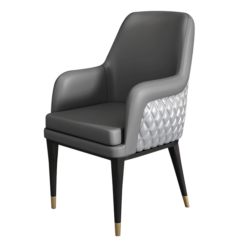 Luxury Style Metal Chair Solid Back Dining Kitchen Arm Chair for Dining Room