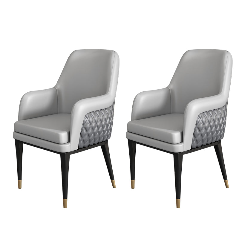 Luxury Style Metal Chair Solid Back Dining Kitchen Arm Chair for Dining Room