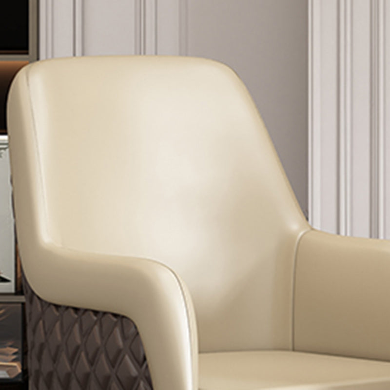 Luxury Style Metal Chair Solid Back Dining Kitchen Arm Chair for Dining Room