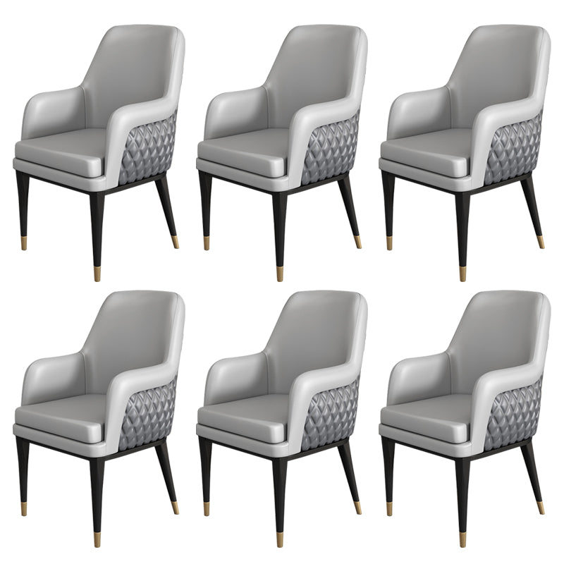 Luxury Style Metal Chair Solid Back Dining Kitchen Arm Chair for Dining Room