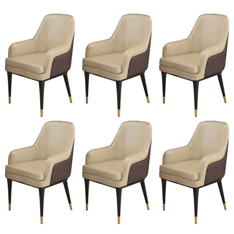 Luxury Style Metal Chair Solid Back Dining Kitchen Arm Chair for Dining Room
