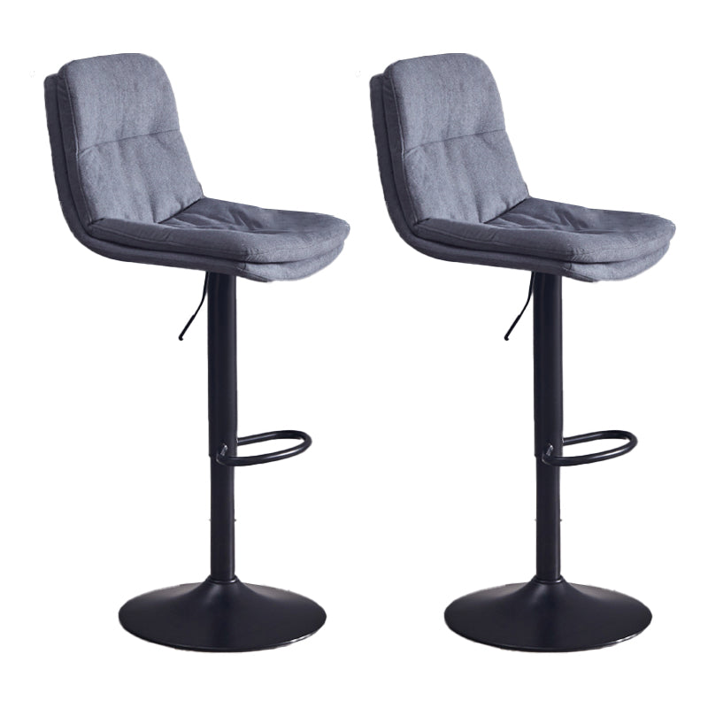 Contemporary Adjustable Height Swivel Backrest Bar Stool with Footrest