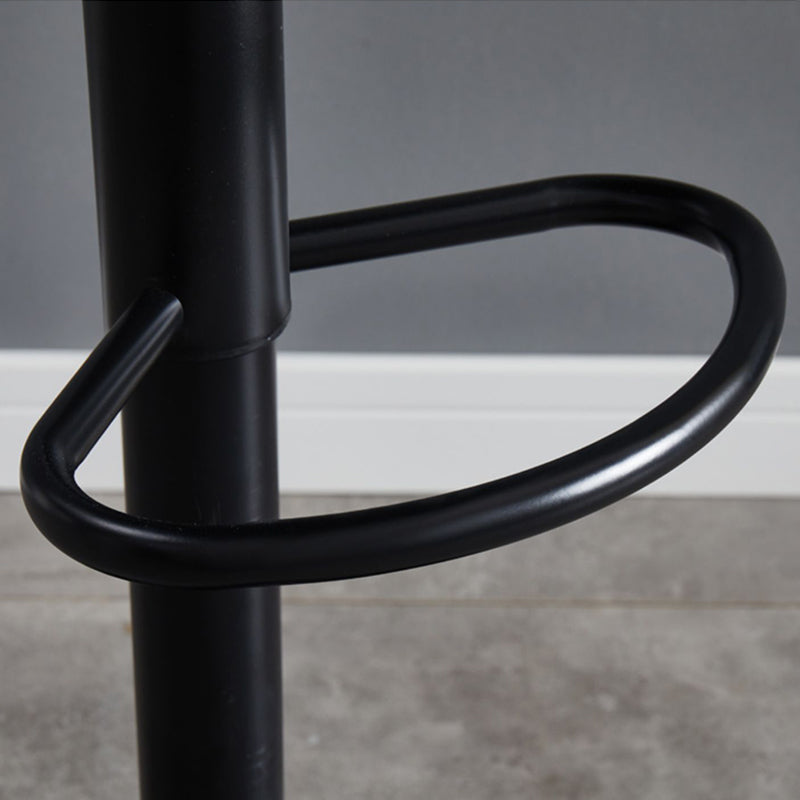Contemporary Adjustable Height Swivel Backrest Bar Stool with Footrest