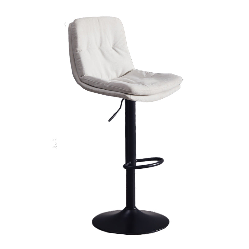 Contemporary Adjustable Height Swivel Backrest Bar Stool with Footrest