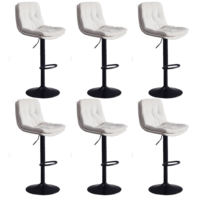 Contemporary Adjustable Height Swivel Backrest Bar Stool with Footrest