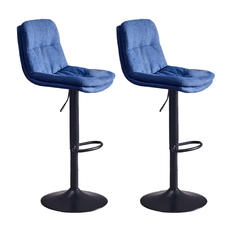 Contemporary Adjustable Height Swivel Backrest Bar Stool with Footrest