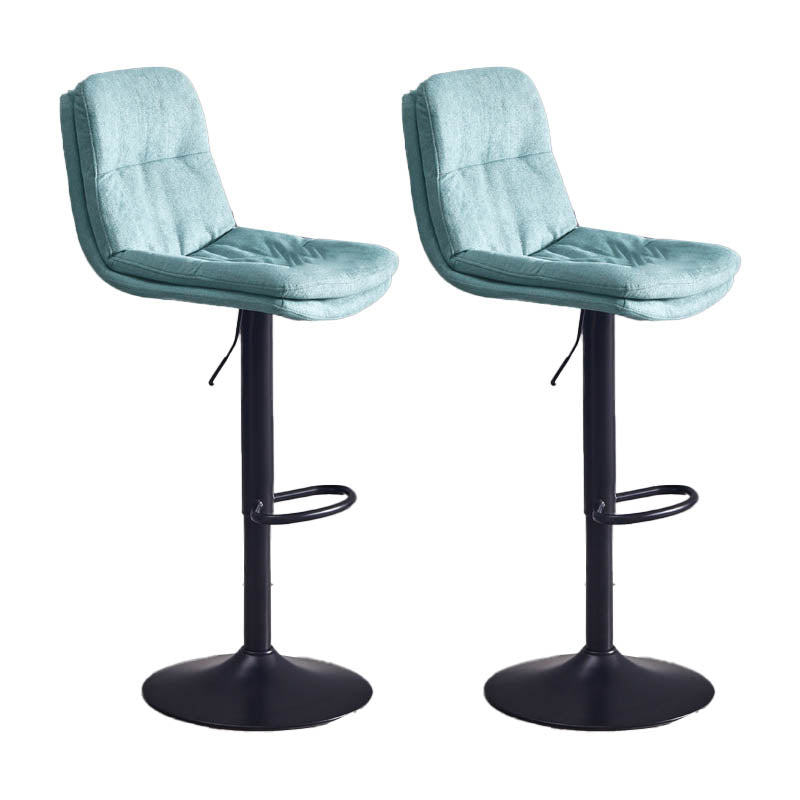 Contemporary Adjustable Height Swivel Backrest Bar Stool with Footrest