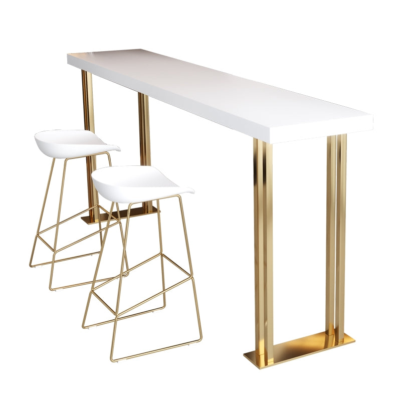 1/3 Pieces Bar Stool and Table Set with Solid Wood, Glam for Dining Room