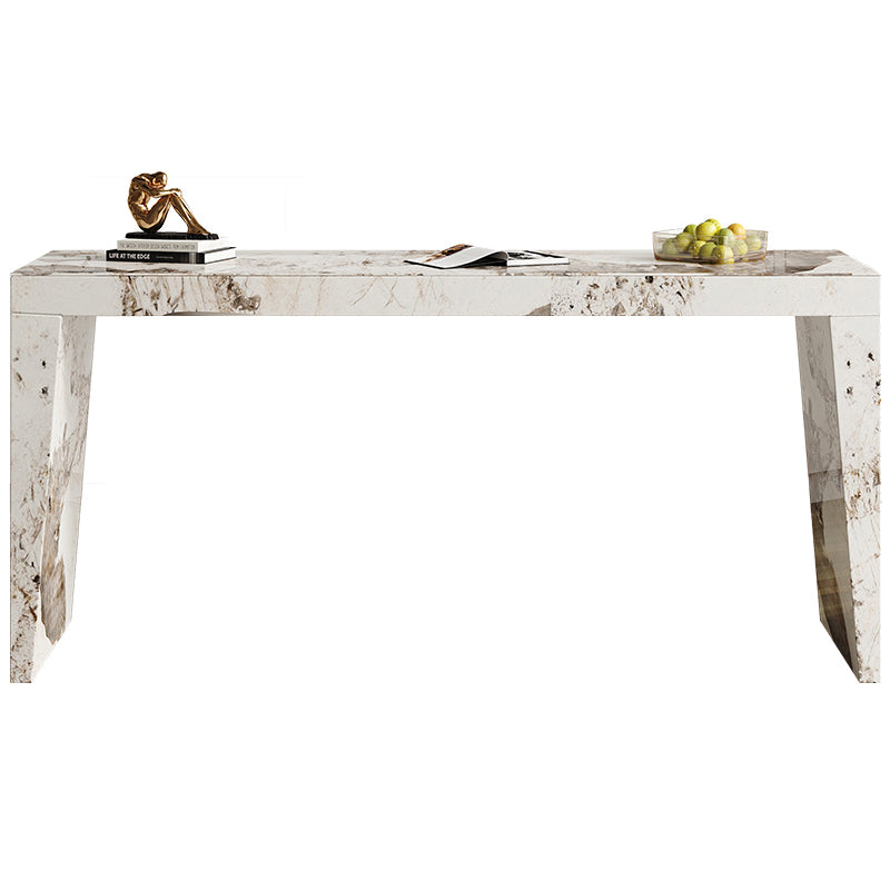 1/3 Pieces Glam Style Rectangle Sintered Stone Counter Table with High Stools