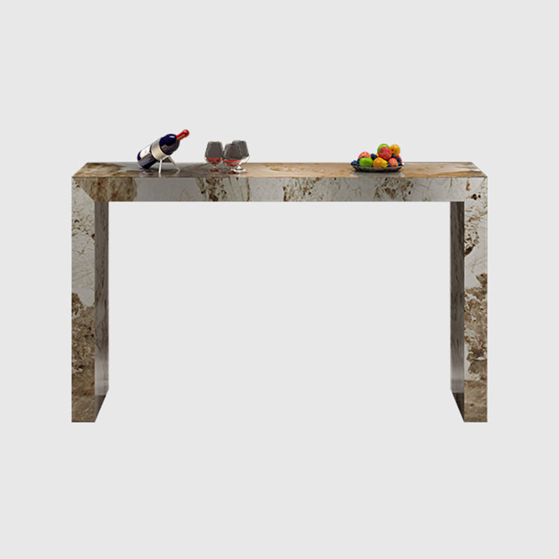 Modern Style Rectangle Stone Bar Stool Table Table for Living Room