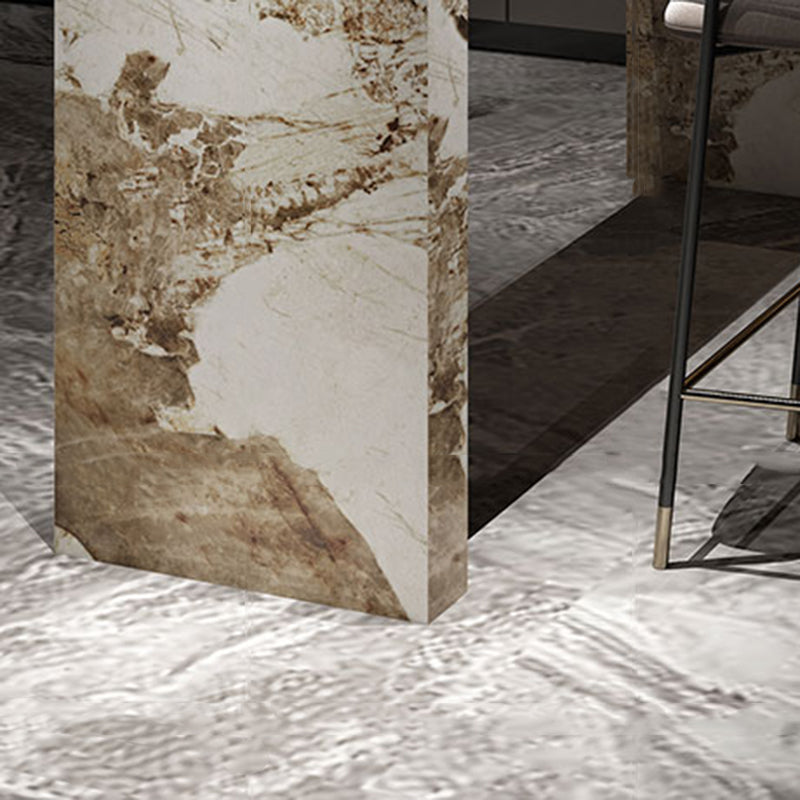 Modern Style Rectangle Stone Bar Stool Table Table for Living Room
