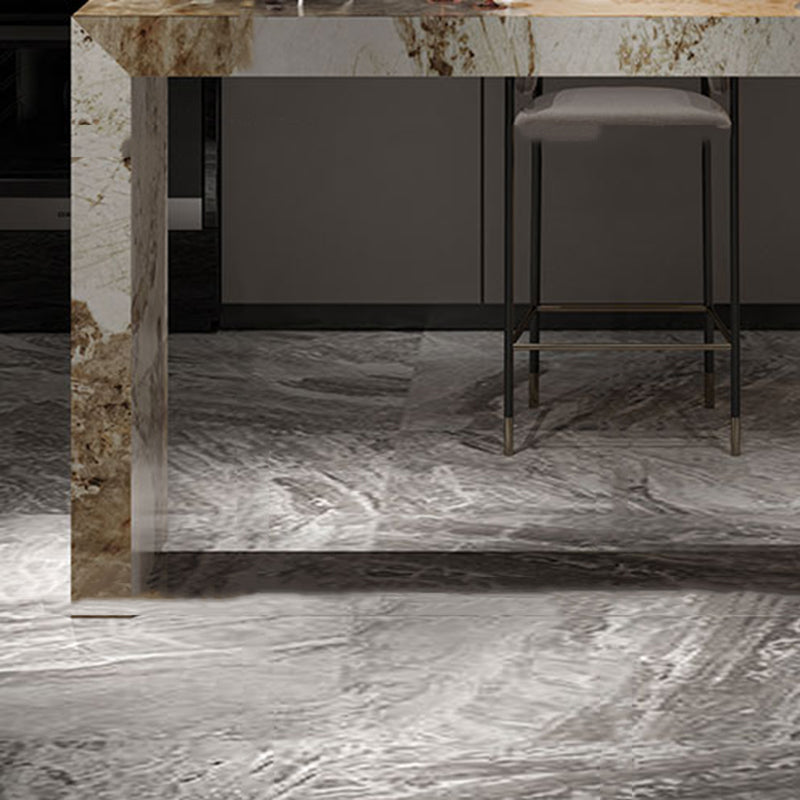 Modern Style Rectangle Stone Bar Stool Table Table for Living Room