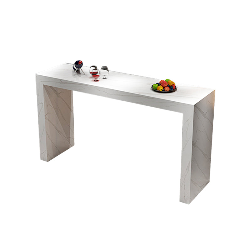 Modern Style Rectangle Stone Bar Stool Table Table for Living Room