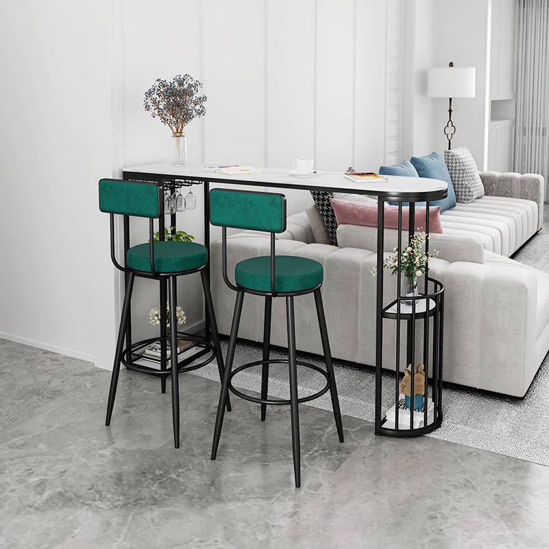 Glam Style Stone Specialty Bar Stool Table Table for Living Room