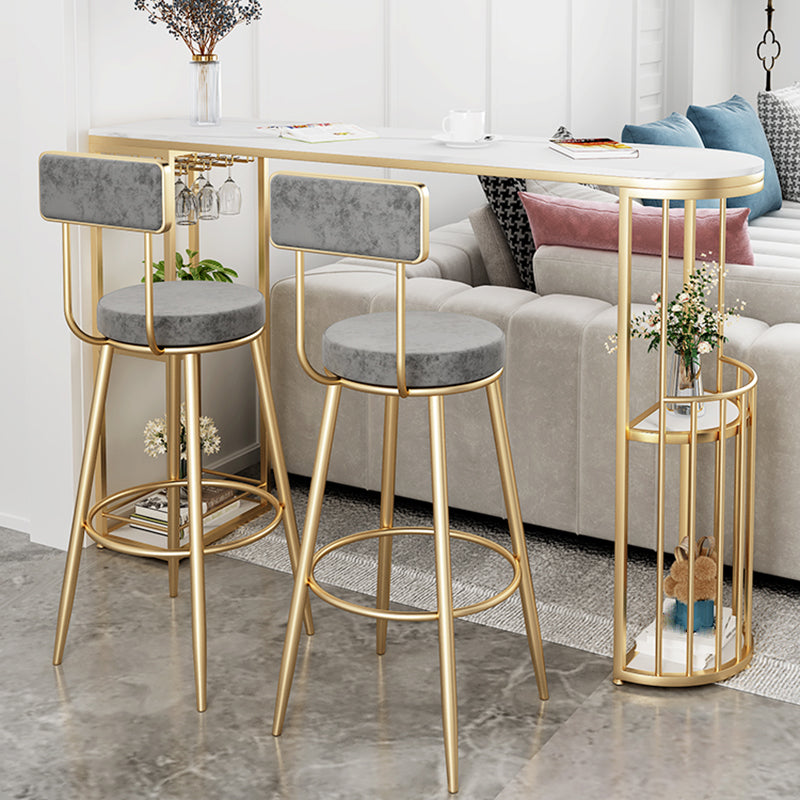 Glam Style Stone Specialty Bar Stool Table Table for Living Room