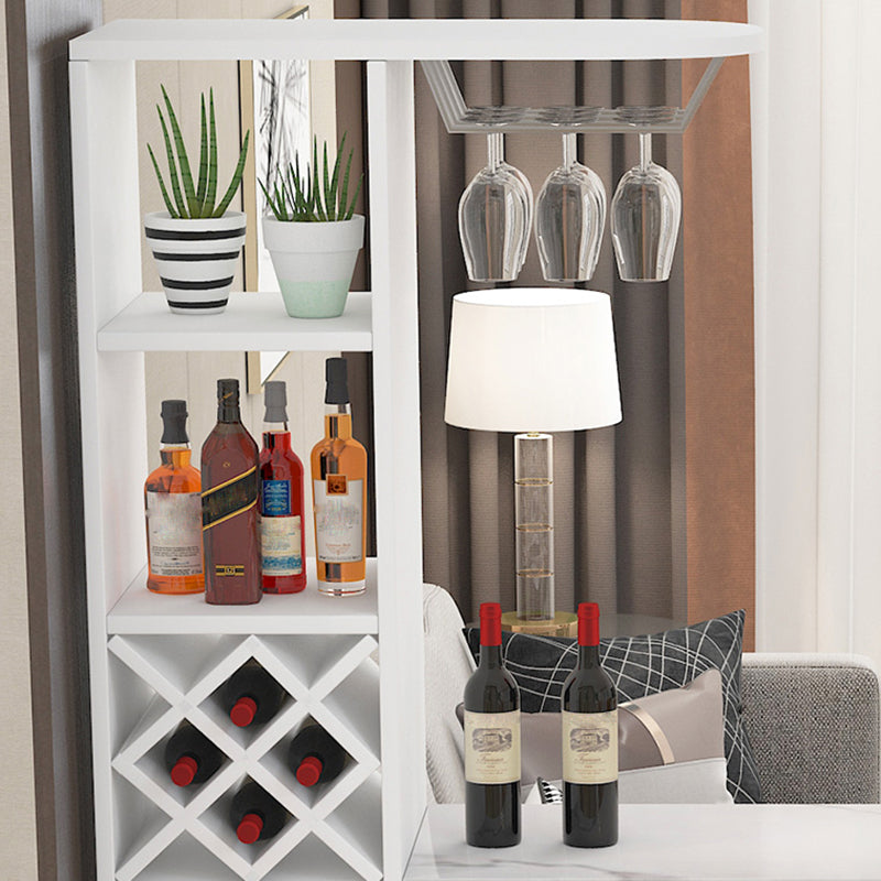 Contemporary Stone Rectangle Bar Height Table for Living Room