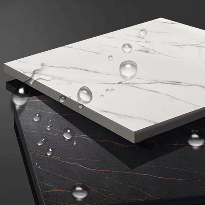 Contemporary Style Stone Rectangle Bar Height Table for Living Room