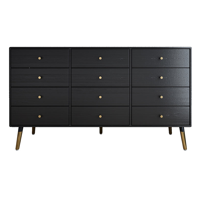 Glam Storage Chest Dresser Horizontal Storage Chest with Drawers