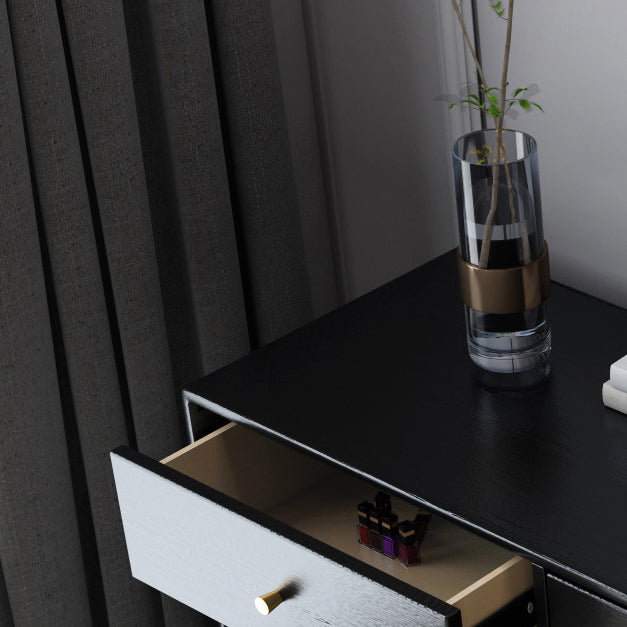 Glam Storage Chest Dresser Horizontal Storage Chest with Drawers