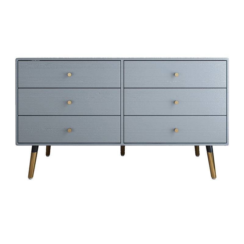 Glam Storage Chest Dresser Horizontal Storage Chest with Drawers