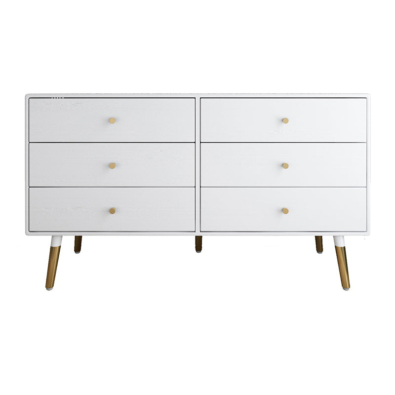 Glam Storage Chest Dresser Horizontal Storage Chest with Drawers