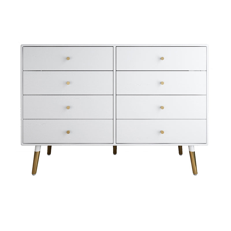 Glam Storage Chest Dresser Horizontal Storage Chest with Drawers